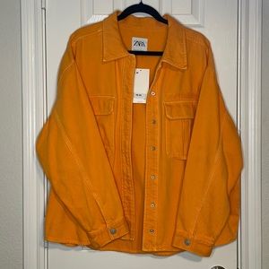 Tangerine oversized denim jacket